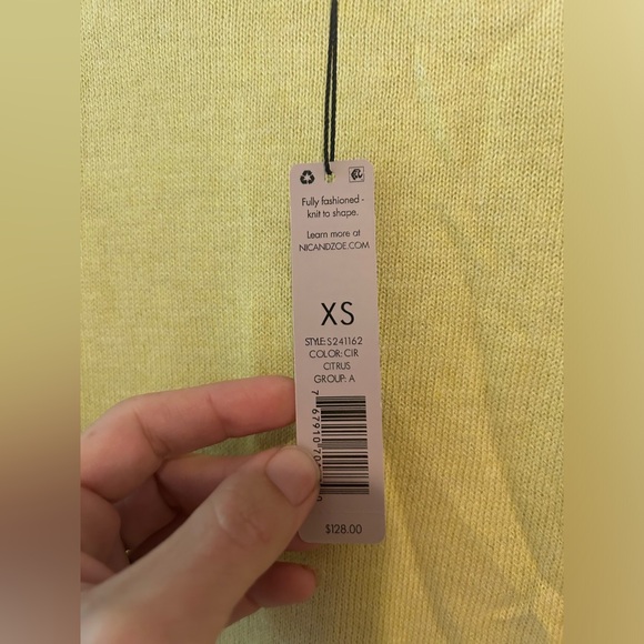 NWT Nic & Zoe Femme Sleeve Sweater in Citrus XS - Picture 4 of 5